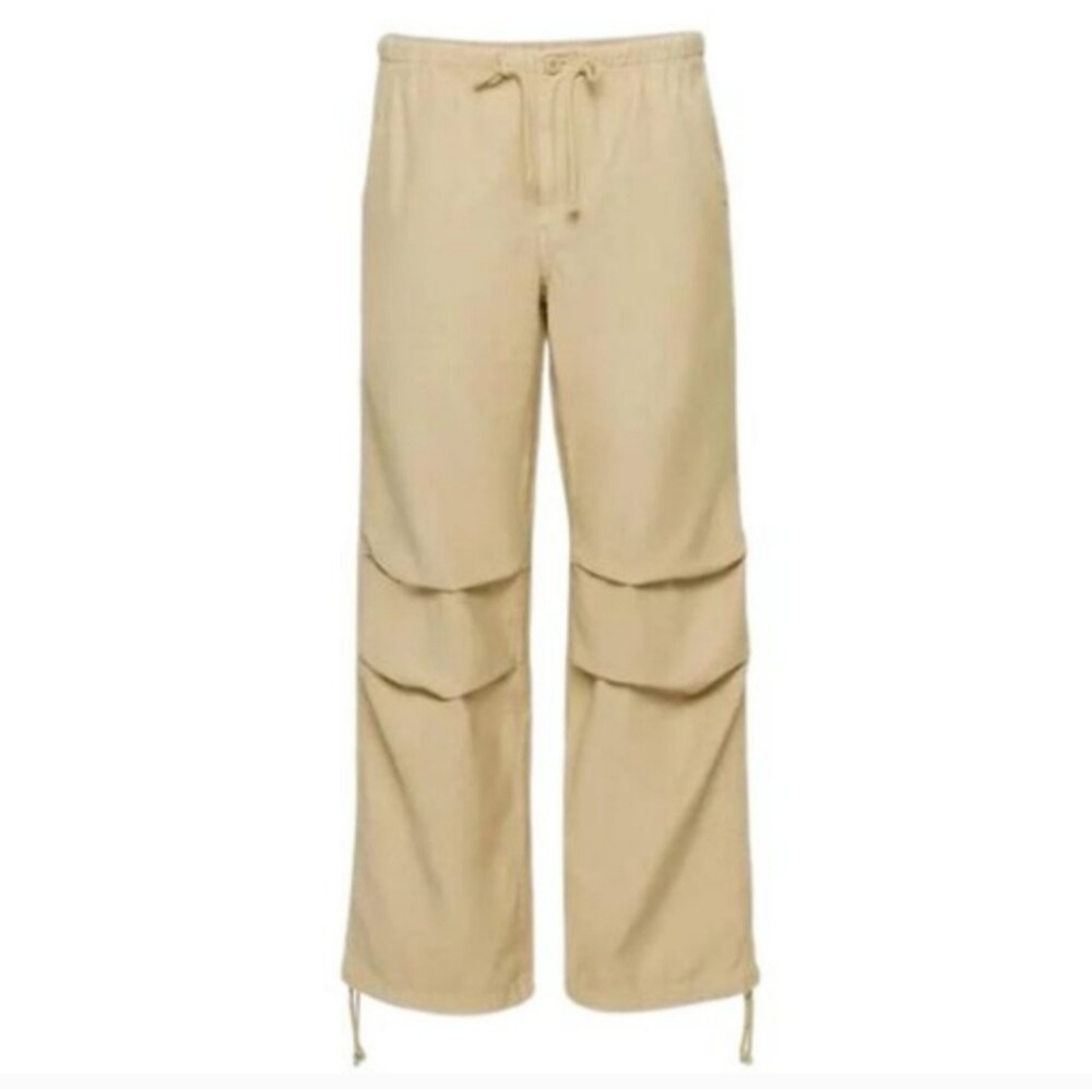 Aritzia‎ TNA Cache Cargo Paratroop Pants Humas Beige Drawstring Jogger